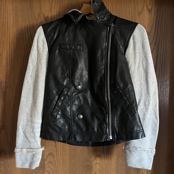 Free people vegan leather jacket xs - Picture 2 of 5